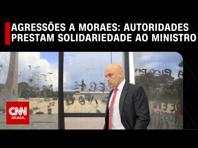 Agressões a Moraes: autoridades prestam solidariedade ao ministro | LIVE CNN